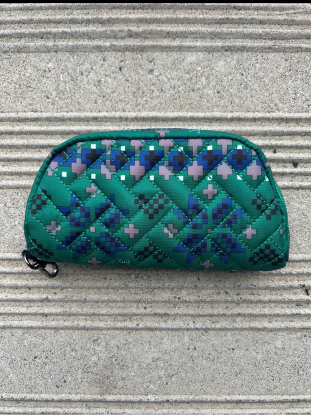Lug Bobsled Green Quilted Patterned Glasses Case/Pouch
